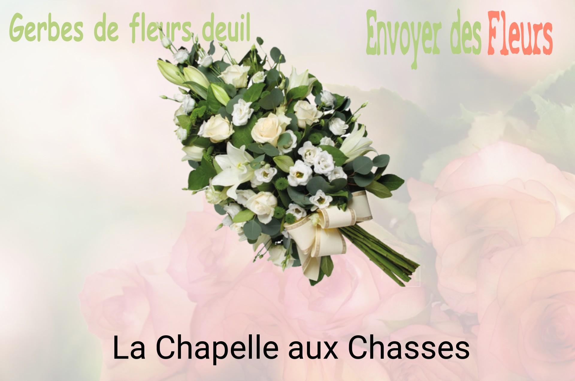 Gerbe de fleurs de deuil livrée à La Chapelle-aux-Chasses